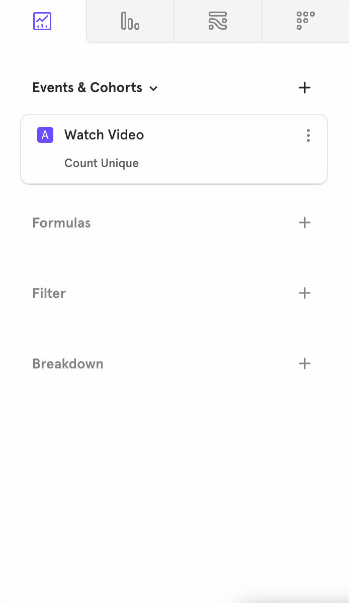 Insights query builder interaction.